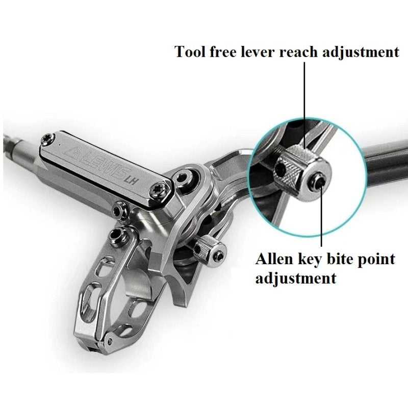 Lewis Tech LH4 Axial Cylinder 4 Pistons Hydraulic Disc Brake - REVRides