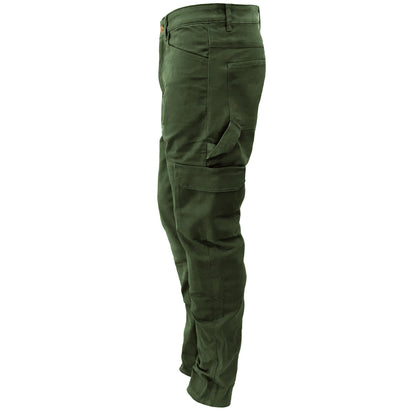 Straight Leg Cargo Pants - Army Green with Pads - REVRides