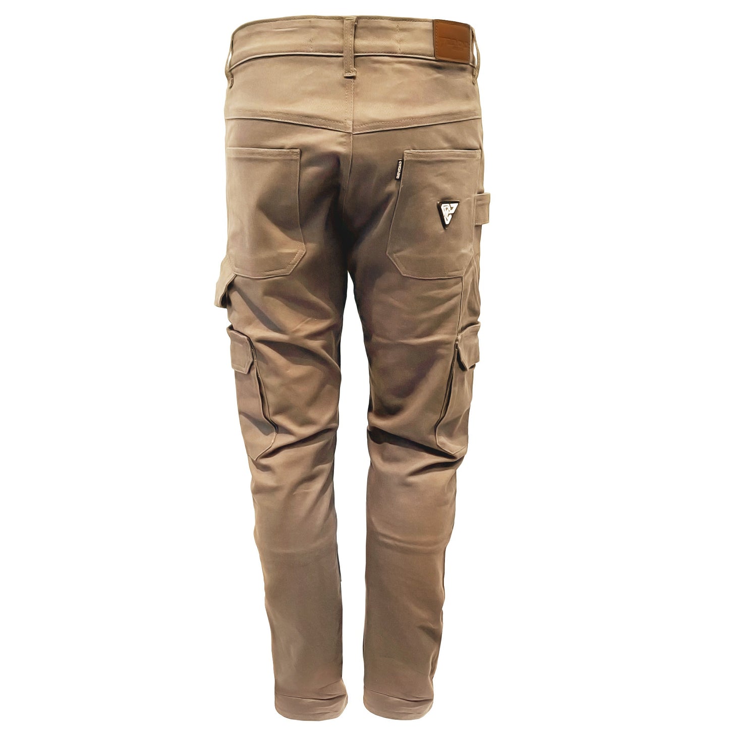 Straight Leg Cargo Pants - Khaki Solid with Pads - REVRides