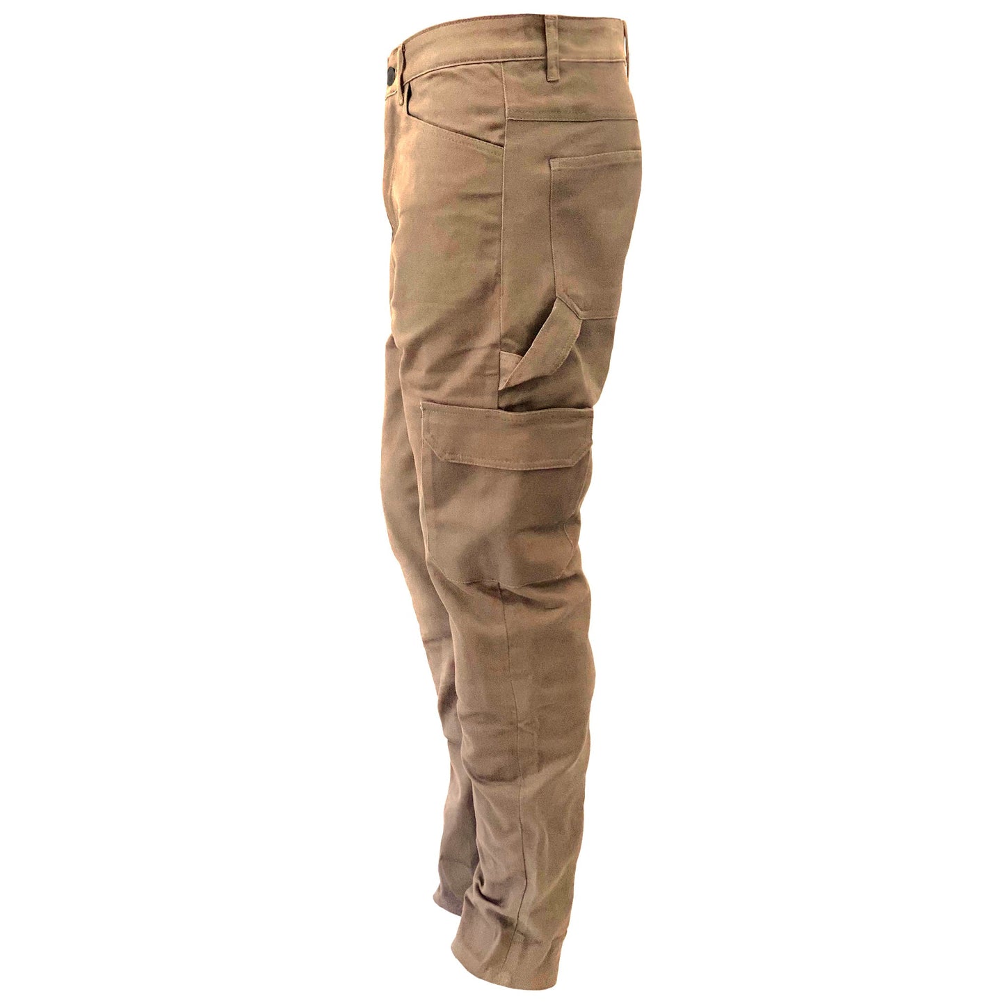 Straight Leg Cargo Pants - Khaki Solid with Pads - REVRides