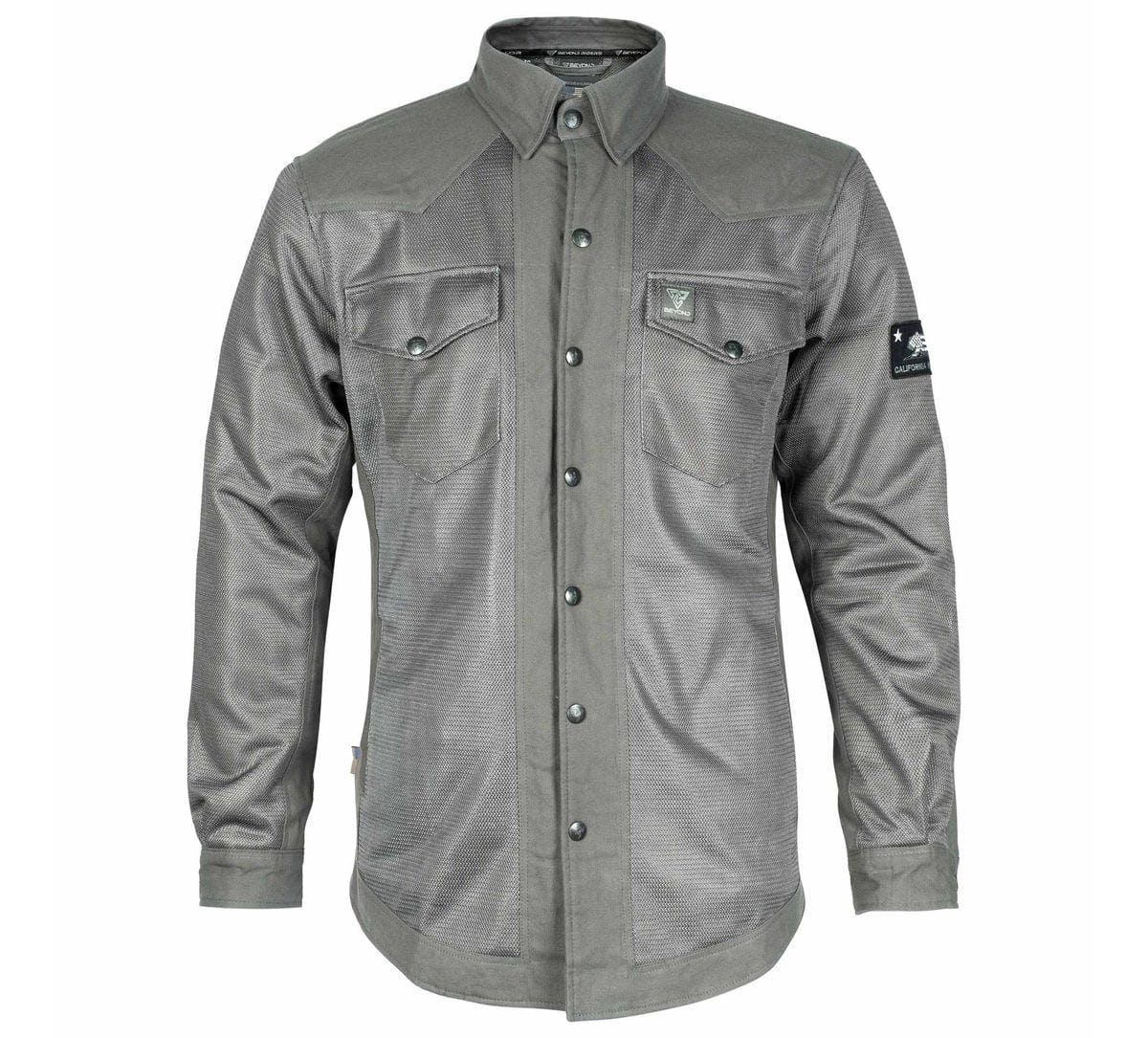 Protective Summer Mesh Shirt - Grey Solid with Pads - REVRides