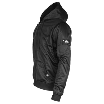 Black Solid Ultra Protective Hoodie with Pads - REVRides