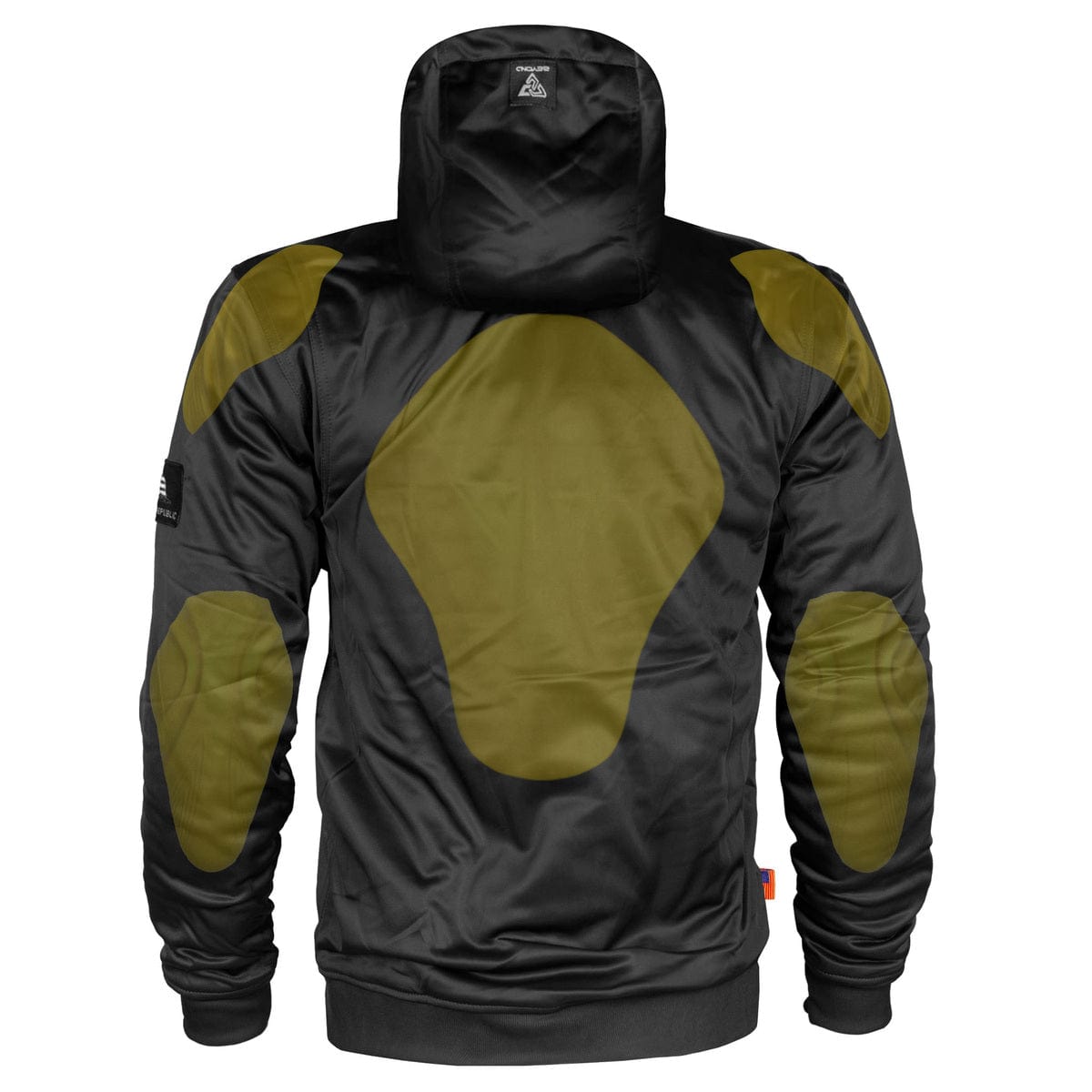 Black Solid Ultra Protective Hoodie with Pads - REVRides