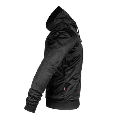 Black Solid Ultra Protective Hoodie with Pads - REVRides