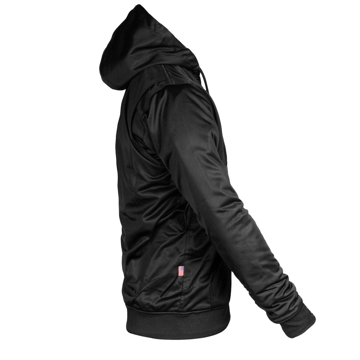 Black Solid Ultra Protective Hoodie with Pads - REVRides