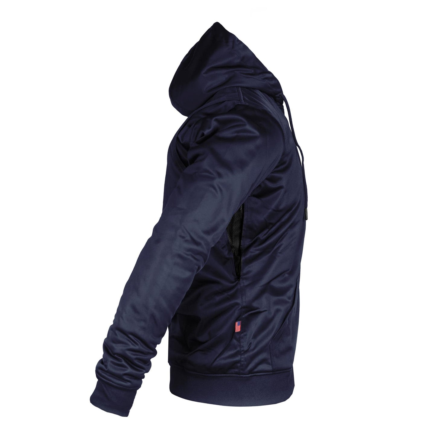 Dark Navy Blue Solid Ultra Protective Hoodie with Pads - REVRides