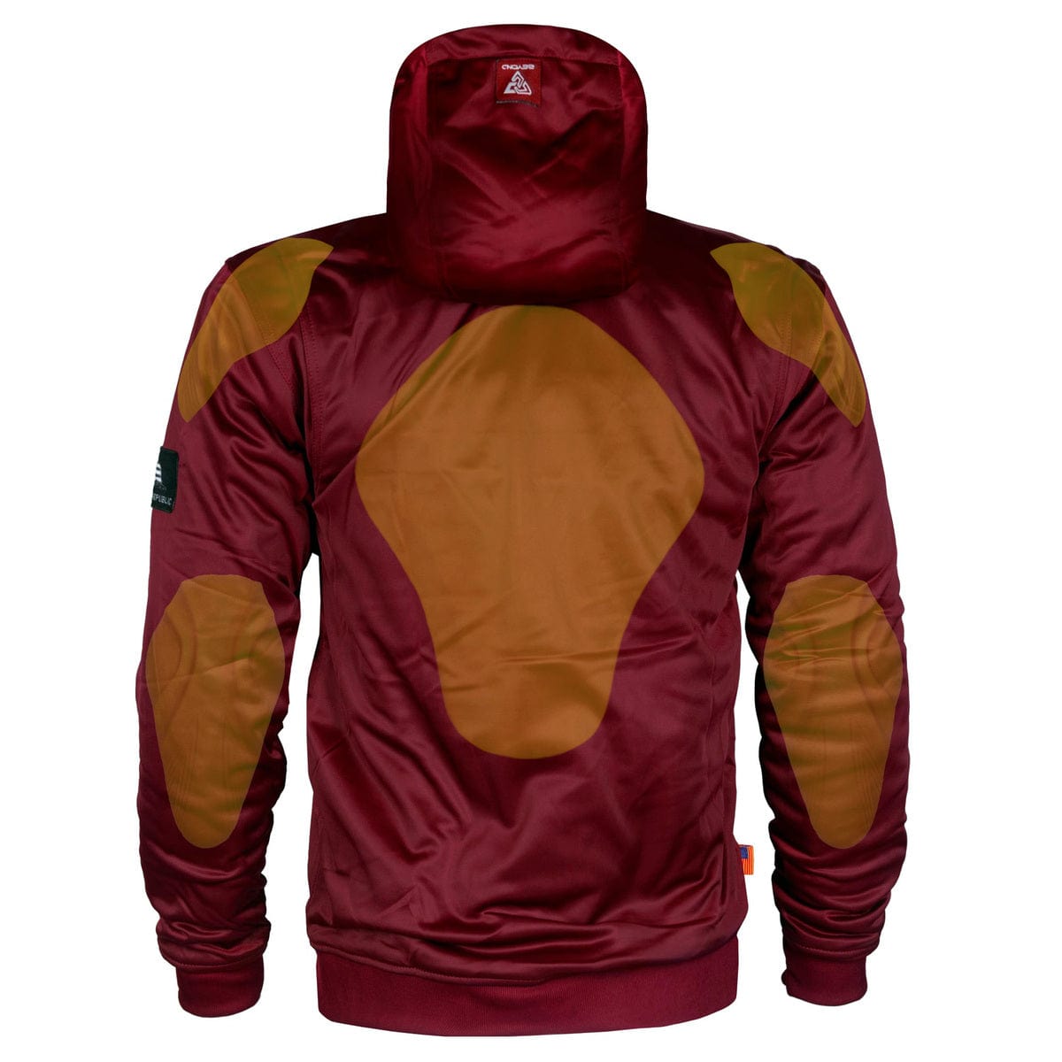 Red Maroon Solid Ultra Protective Hoodie with Pads - REVRides