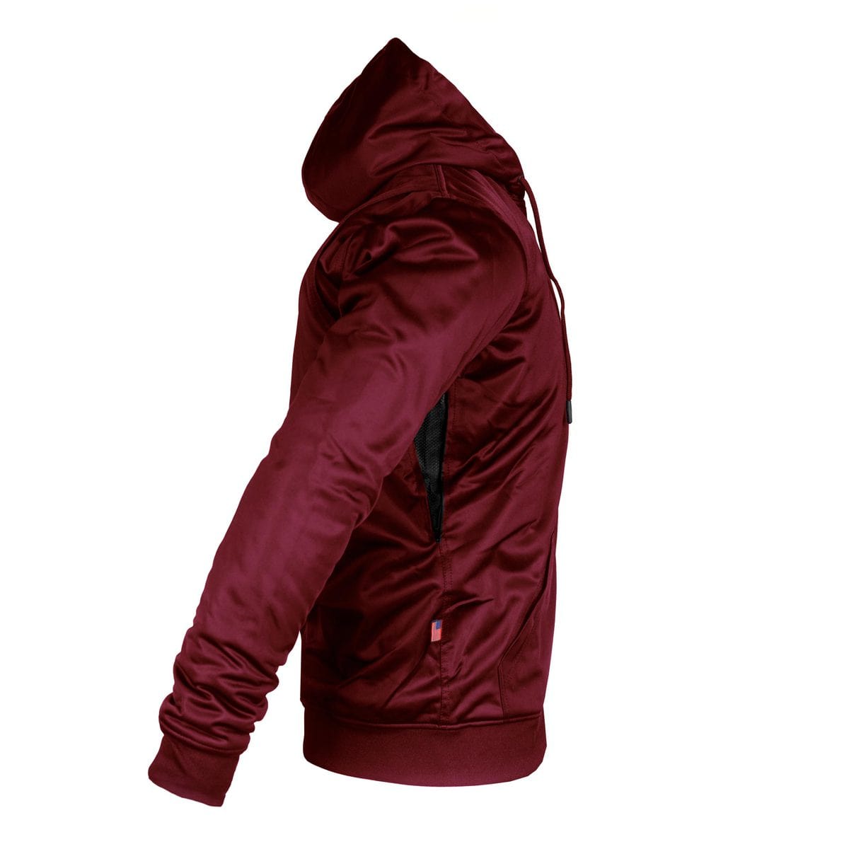 Red Maroon Solid Ultra Protective Hoodie with Pads - REVRides