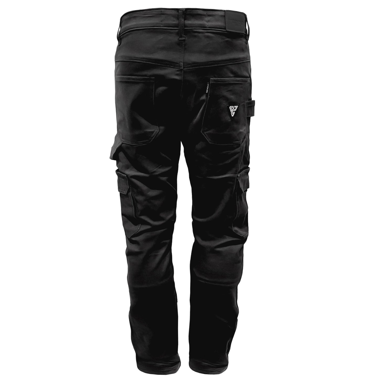 Relaxed Fit Cargo Pants - Black with Pads - REVRides