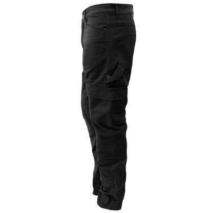 Relaxed Fit Cargo Pants - Black with Pads - REVRides