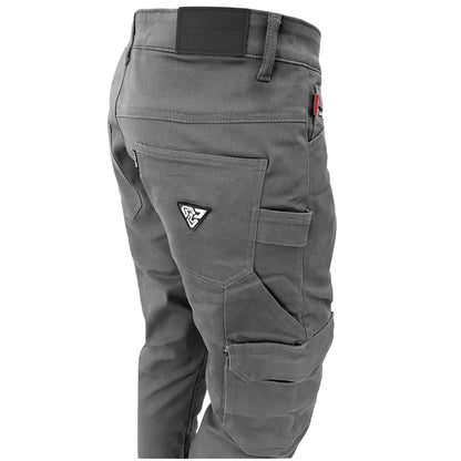 Relaxed Fit Cargo Pants - Grey with Pads - REVRides