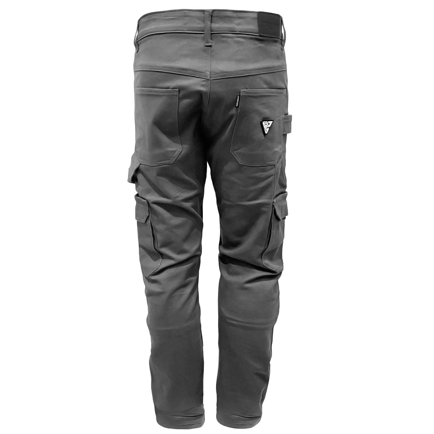 Relaxed Fit Cargo Pants - Grey with Pads - REVRides