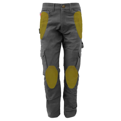 Relaxed Fit Cargo Pants - Grey with Pads - REVRides