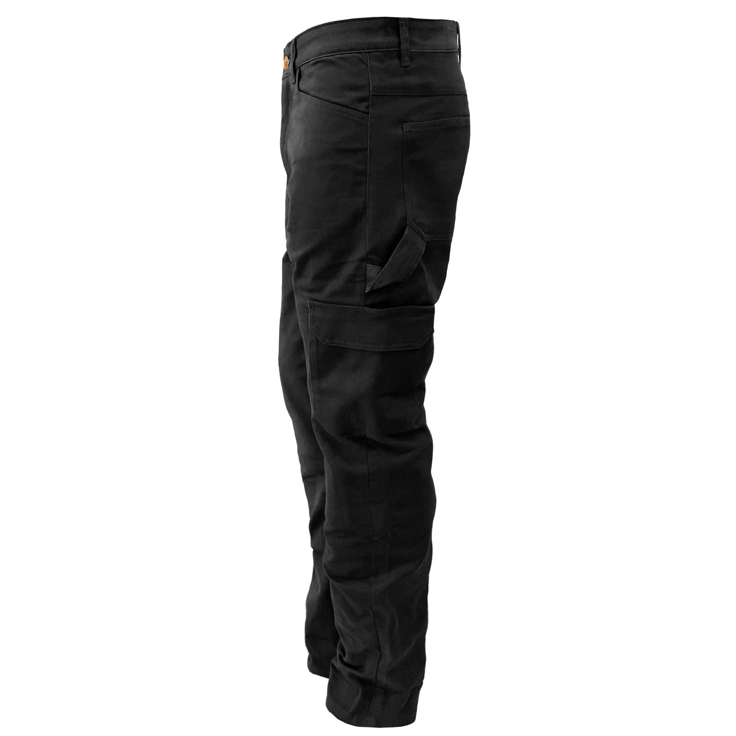 Loose Fit Cargo Pants - Black with Pads - REVRides