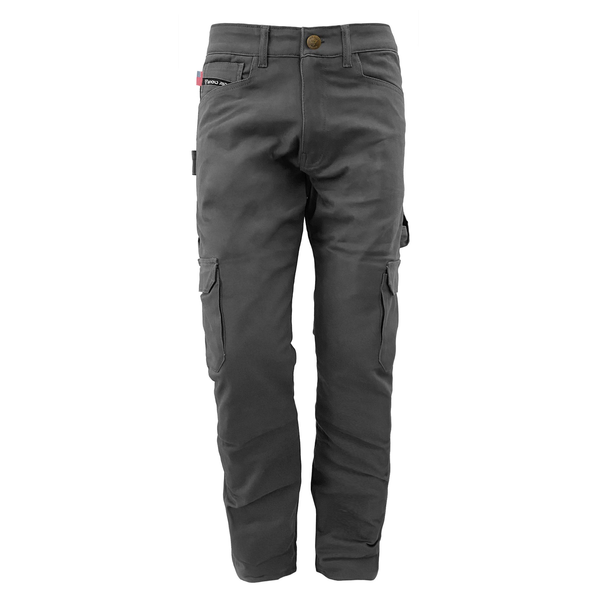 Loose Fit Cargo Pants - Gray with Pads - REVRides