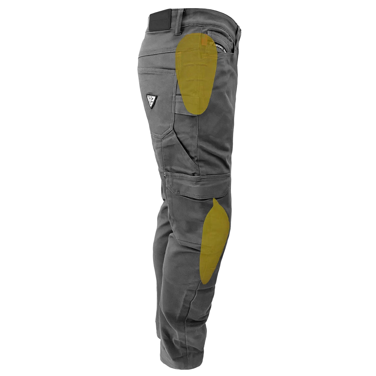 Loose Fit Cargo Pants - Gray with Pads - REVRides