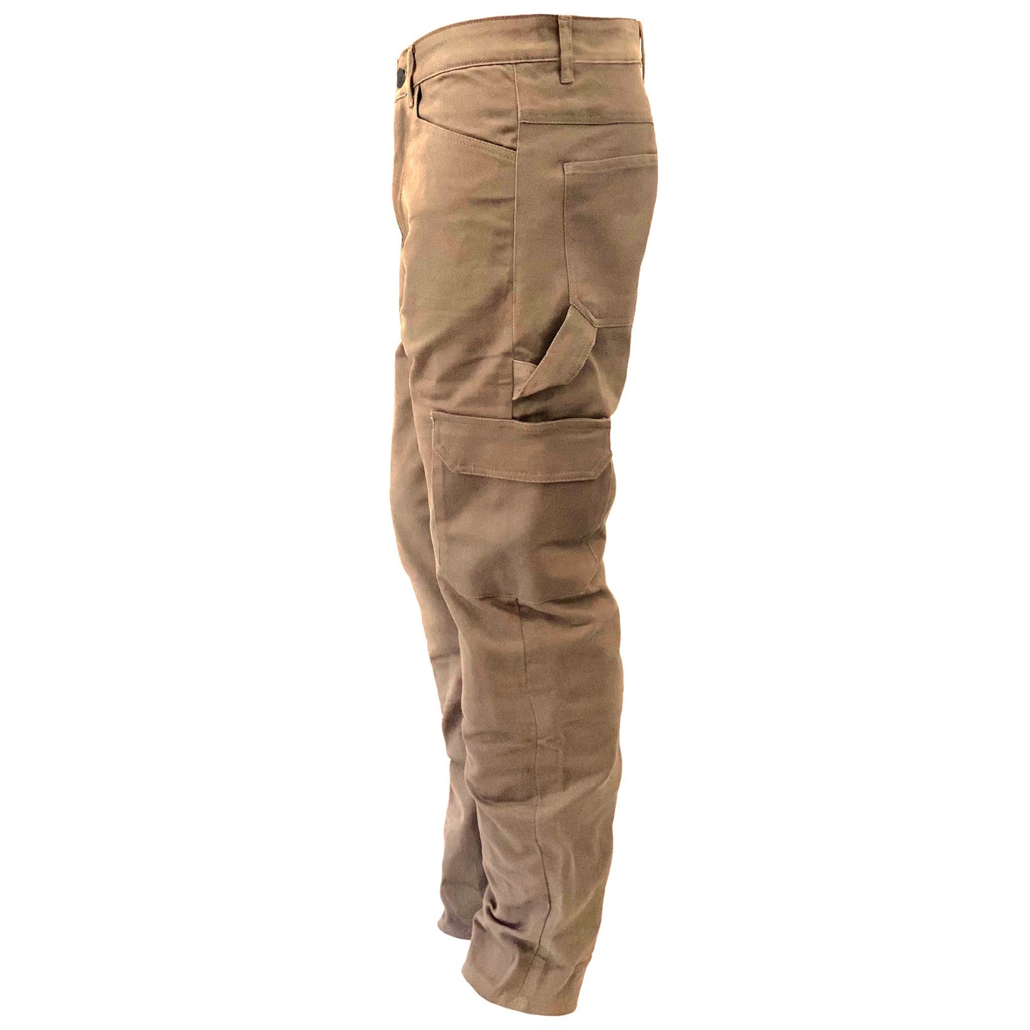 Loose Fit Cargo Pants - Khaki Solid with Pads - REVRides