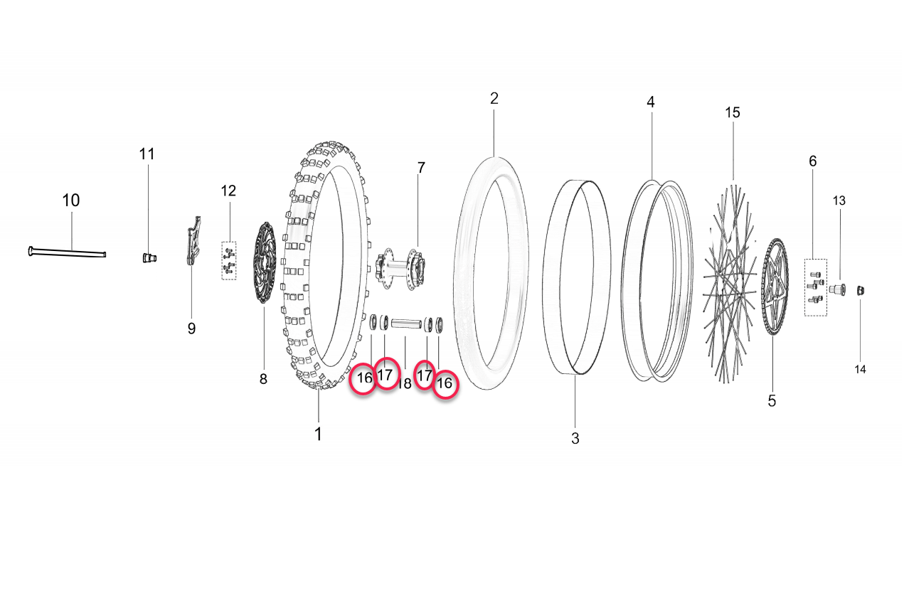 DirtyBike Bearing Kit Rear Wheel Surron LBX Talaria Sting - REVRides