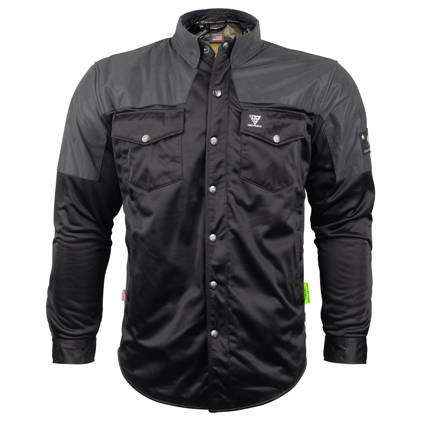 Ultra Reflective Shirt "Nightfall Nebula" - Black with Pads - REVRides