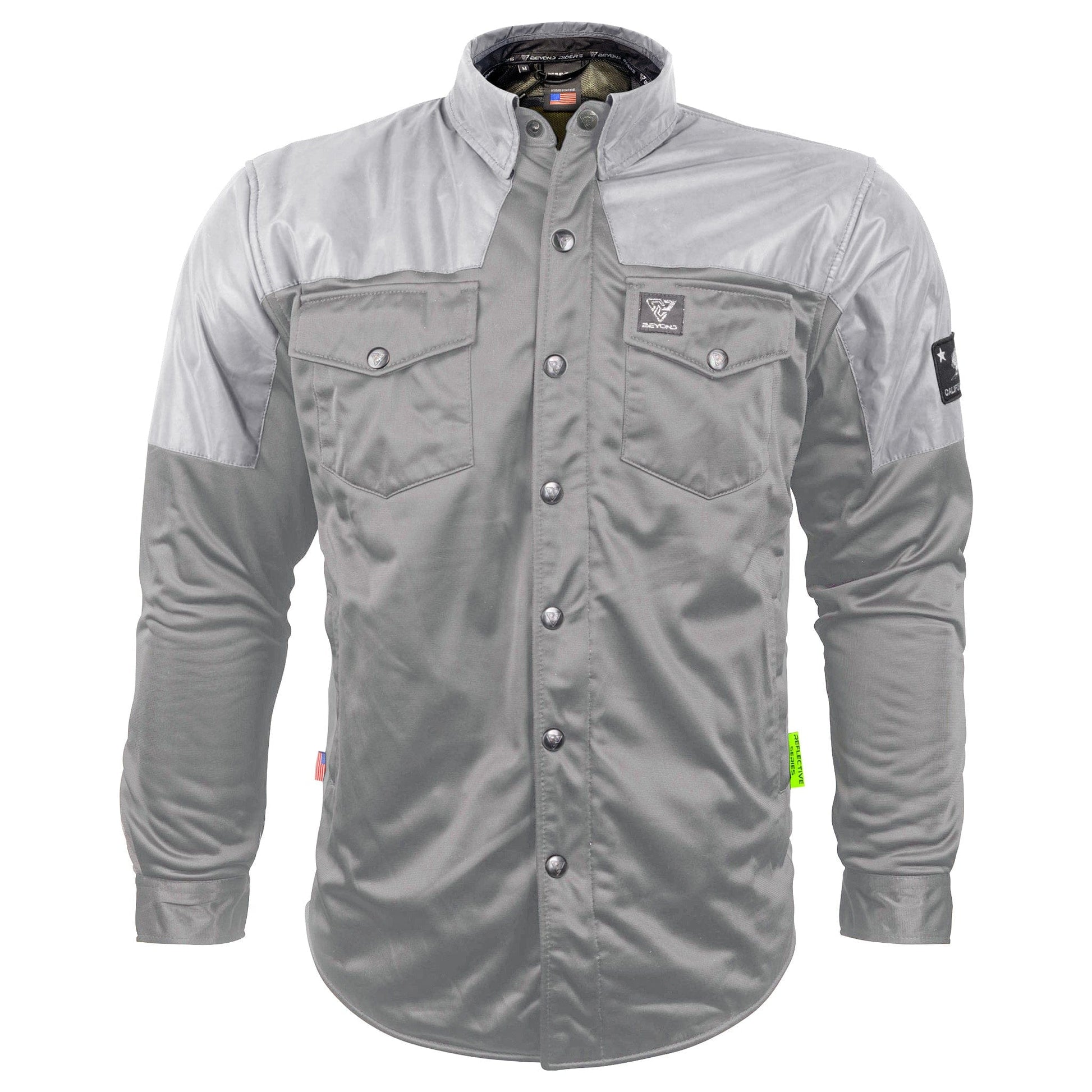 Ultra Reflective Shirt "Twilight Titanium" - Gray with Pads - REVRides