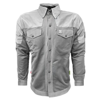 Summer Mesh Reflective Shirt "Twilight Titanium" - Gray with Pads - REVRides