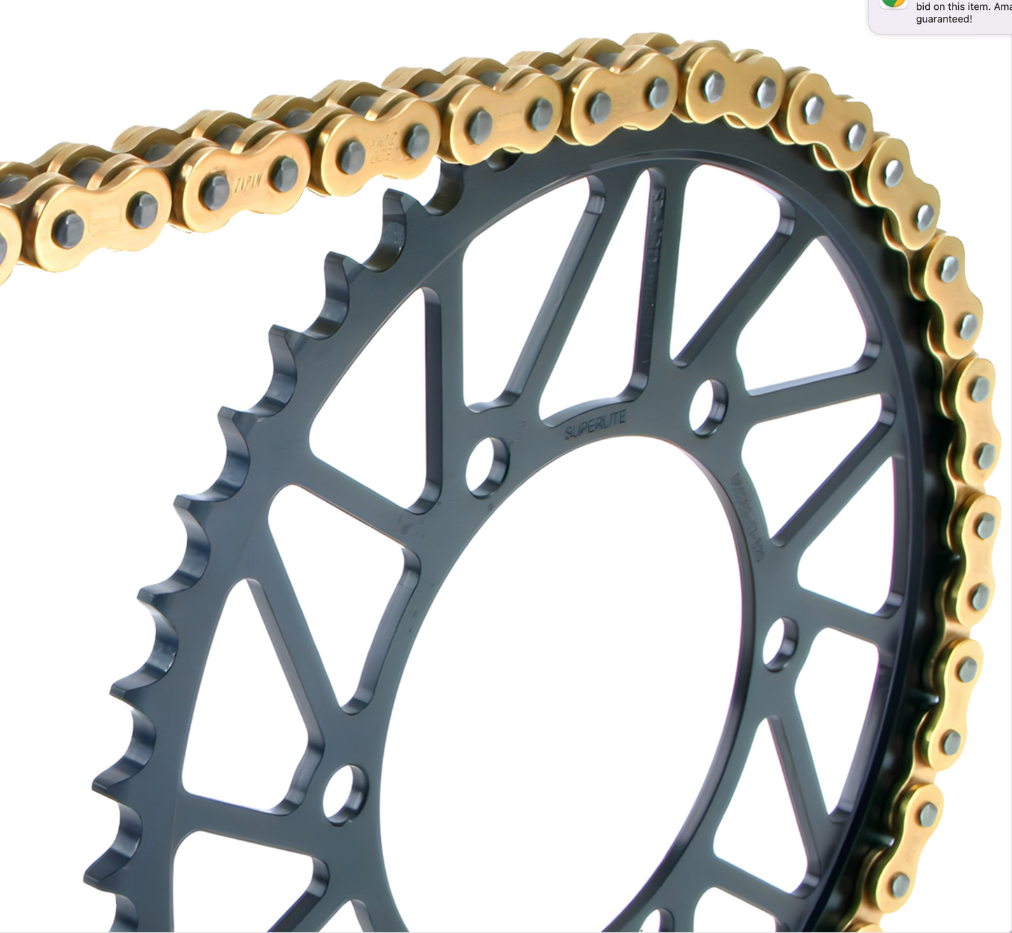 Rippin Moto RPN420MX (112 Link) Premium Gold MX O-Ring Chain for Surron Light Bee X, Segway X160 X260 & Talaria Sting - REVRides