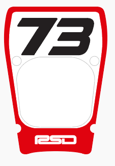 Front Headlight plate Replica decal For Super73 Rx / Adventure series - REVRides