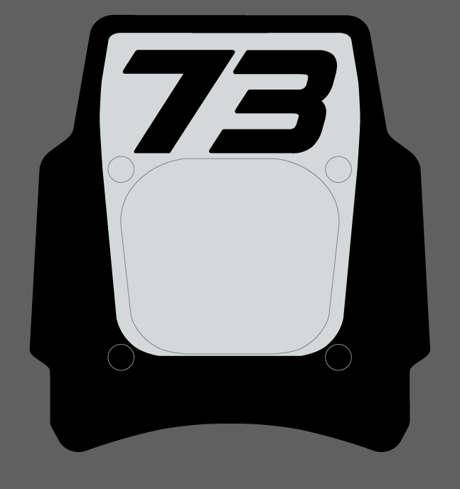 Front Headlight plate Replica decal For Super73 Rx / Adventure series - REVRides