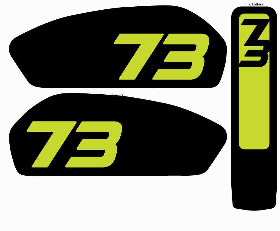 Adventure style 3pc battery Replica decals for Super 73 R / Rx / S2 - REVRides