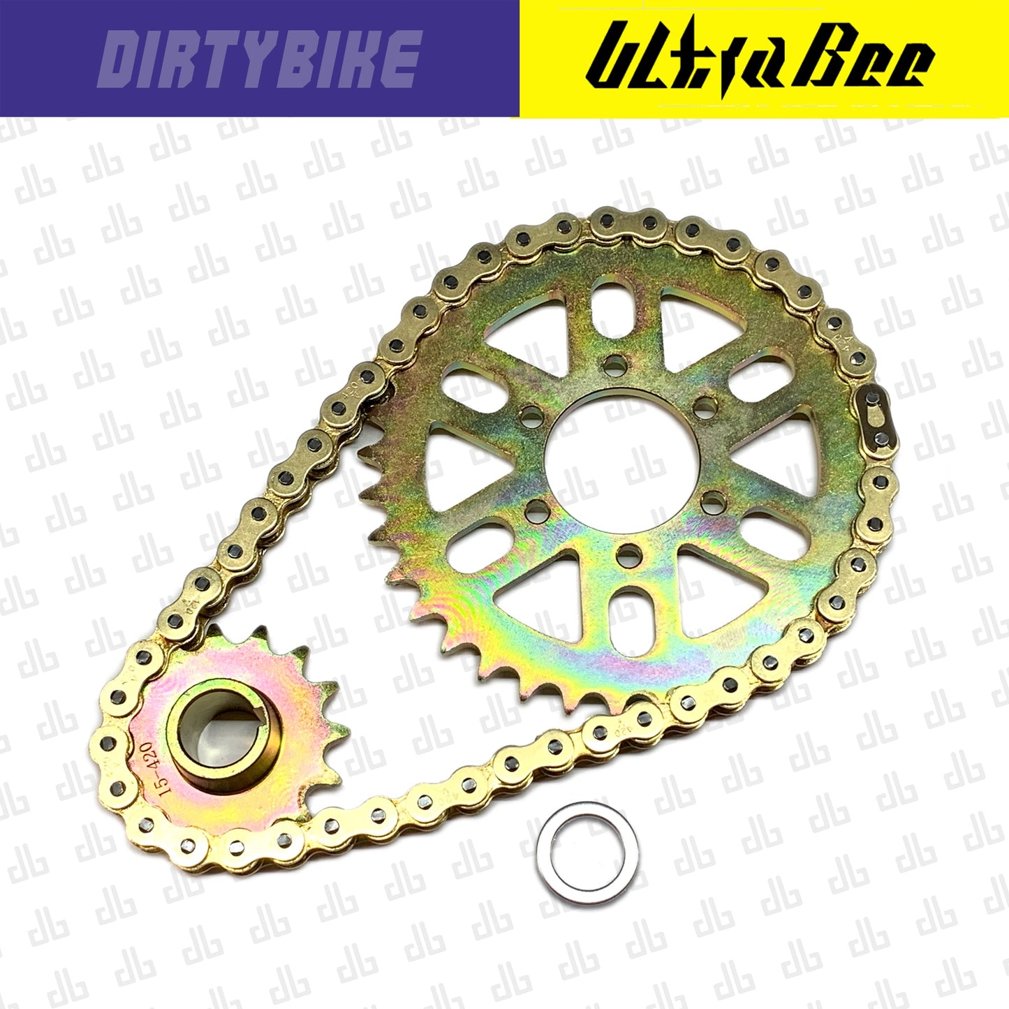 DirtyBike 420 Gold Series Primary Belt to Chain Conversion Kit Sealed X-Ring Surron Ultra Bee - REVRides