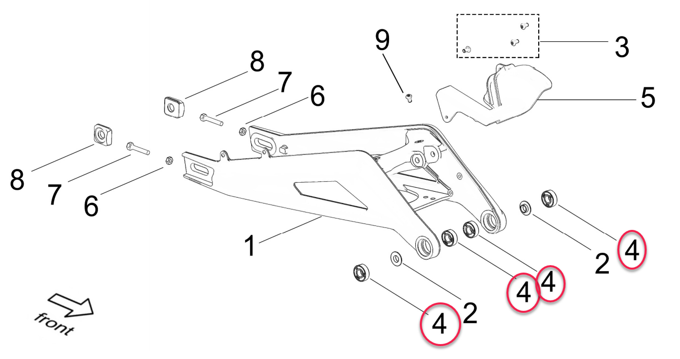 DirtyBike Bearing Kit Swingarm Surron Ultra Bee - REVRides