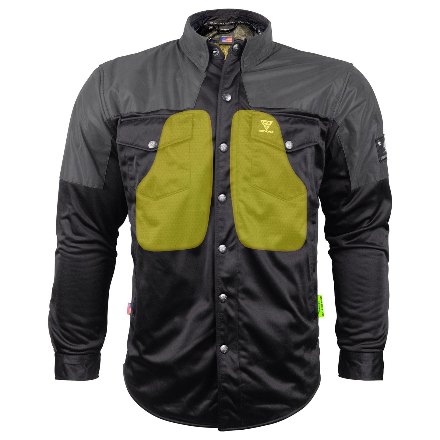 Ultra Reflective Shirt "Nightfall Nebula" - Black with Pads - REVRides