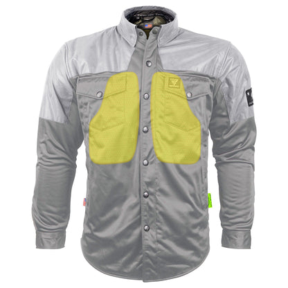 Ultra Reflective Shirt "Twilight Titanium" - Gray with Pads - REVRides